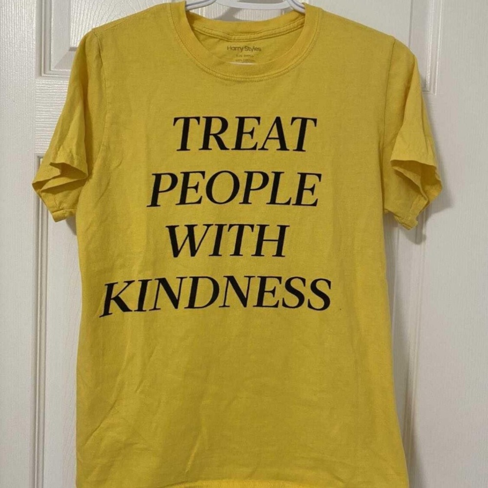 Yellow Graphic Tee - Treat People With Kindness